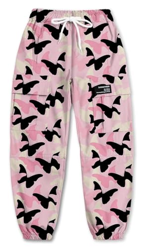 Image of SANGTREE Girls & Womens Printing Cargo Jogger Pants,6 Years - Women 2XL