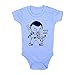 ClickInk Body bebé Mama uuuh. Regalo bebé. Regalos para bebés. Regalo divertido. Regalo original. Bebé friki. Regalo friki. Body friki. Body bebé algodón. Manga corta. (Azul, 3 meses)