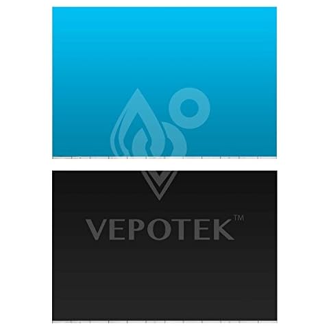 Vepotek Aquarium Background Ocean Light Blue/Black Double Sides(24"X48") Cover