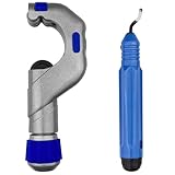 Ravytha Juego de Cortatubos Cobre 5-50mm, Corta Tubo PVC con Herramienta de Desbarbado, Cortador de Tuberías, Rodamiento de Bolas Cortatubos para Cortar Acero Inoxidable, Tubos de Aluminio, Plástico