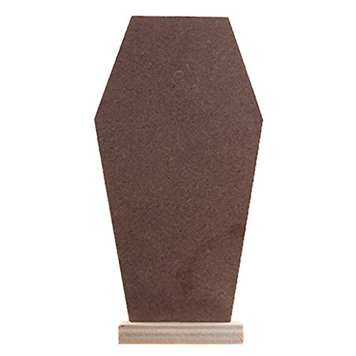 Famcry Halloween Wooden Tombstone Vampire Coffin Blackboard Chalkboard Message Memo Chalk Board Halloween Decor #TOP6