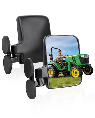 StarknightMT Magnetic Tractor Mirror 176 LBS Universal Adjustable Side View Mirror Compatible for Tractors Forklifts Snow Plows on Smooth Surfaces Compatible with Kubota Toyota Mahindra