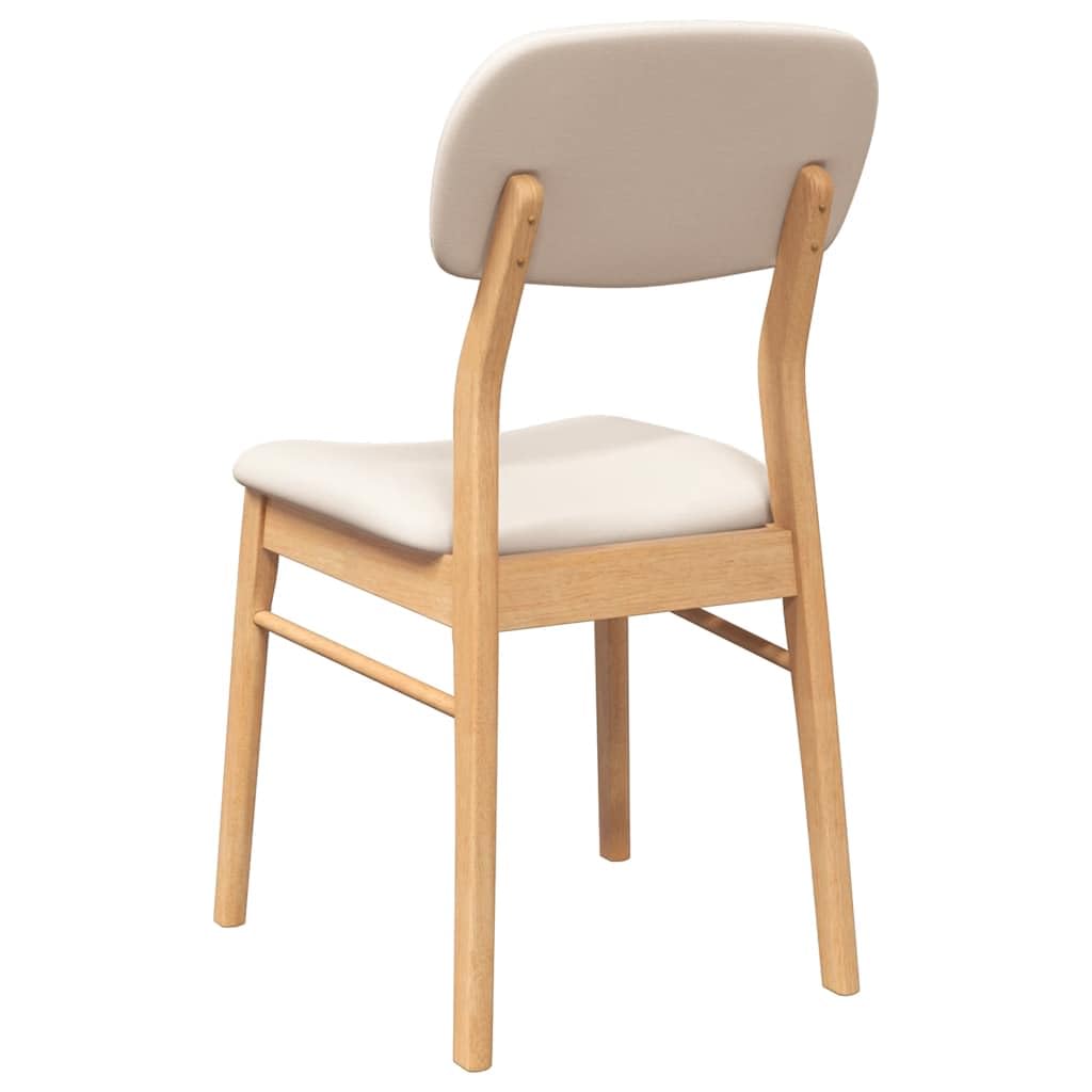 Sillas de Comedor 2 Unidades con Cojines, Madera Maciza de Caucho Natural, Sillas Ergonomicas para Comedor y Sala de Estar, Diseño Atemporal con Soporte Lumbar, Capacidad 110kg