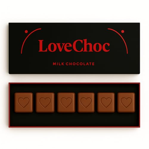 LoveChoc Couples Chocolate Intimacy Enhancing Aphrodisiac Chocolate for Date Night | Heart Chocolates | Aphrodisiac Chocolates Tabs chocolate | Ethically Sourced Gluten-Free Vegan