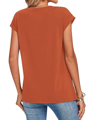Image of Zeagoo Womens Tops Summer Casual Cap Sleeve Tshirts Shirts Business Dressy Spring Fashion Outfits Trendy Clothes