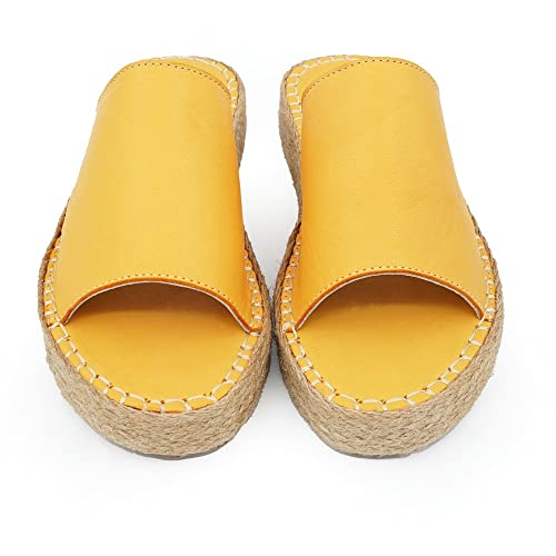 Sandales compensées orange Bonateks à talon stable et design moderne 39