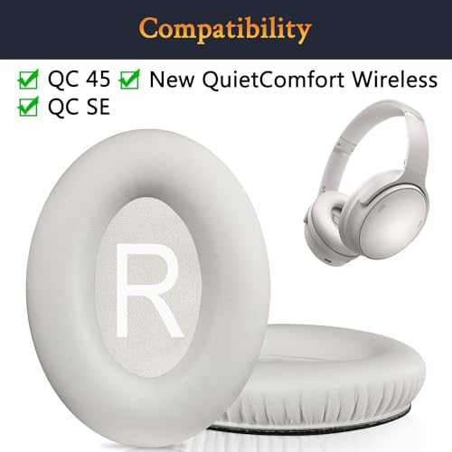SOULWIT Professional Ear Pads Cushions Replacement for Bose QuietComfort 45 (QC45)/QuietComfort SE(QC SE) Over-Ear Headphones - Image 2