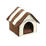 Soft-Sided Brick Pet House & Mat,Lotus.flower Portable Indoor Pet Bed Dog House Soft Warm and Comfortable Cat Dog Sweet Room (Multicolor)