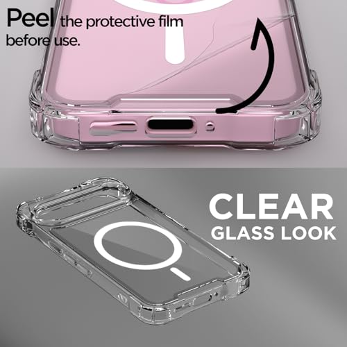 Image of Pikkme Back Cover for Google Pixel 9 Pro XL 5G Mag-Safe Shockproof PC + TPU Protective Case Magnetic Support Bumper Case (Transparent Mag-Safe)