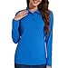 Women's Polo Shirts Breathable UV Sun Protection Shirts Athletic Workout T Shirts Long Sleeve Collared Golf Top Shirts(Royal Blue,L)