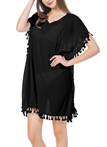 hikong - Paréo - Femme -  Noir - Taille Unique