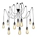 Produktbild Lampop Pendelleuchte Vintage Industrie E27 Loft Kronleuchter Retro Hängelampe 10 Die Glühbirne Landhausstil Geeignet für Den Esszimmer Wohnzimmer Küche Bar Hotel Restaurant usw