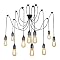 Mengjay Suspension Luminaire Industrielle Vintage, Lustre Araignée Réglable, DIY Eclairage de Plafond pour Salon Cuisine Bar Loft (Sans Ampoules) (150cm, 3 Têtes
