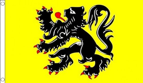 5ft x 3ft (150 x 90 cm) Flanders Lion Flemish 100% Polyester Material Flag Banner Ideal For Pub Club School Business Party Decoration