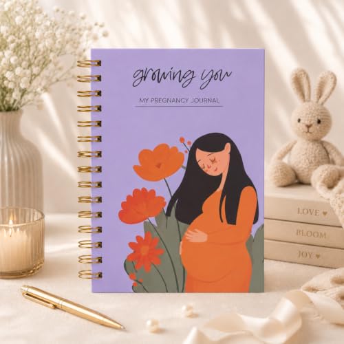 Image of Pregnancy Journal for Pregnant Women - 40-Week Bump Tracker & Memory Book with Stickers | Guided Pregnancy Planner with Prompts, Milestone Pages & Hardcover Keepsake | Gift for Expecting Moms (Growing you)