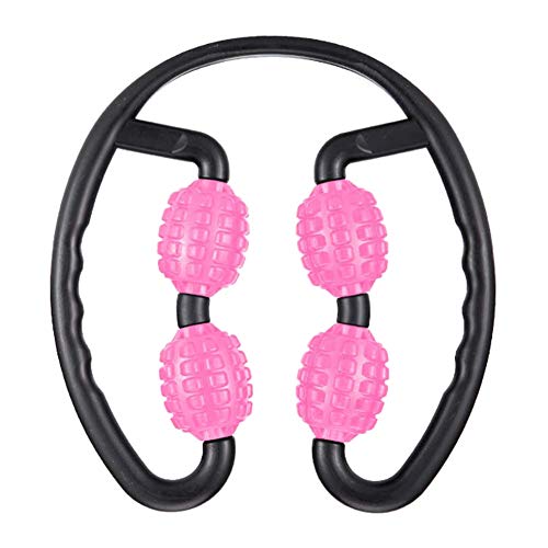 Yingban Foam Roller Massage Stick for Home Leg Muscle Relieve After Workout Exercise Self Massager Deep Tissue Facsia Pain Relieve (Black+Pink)