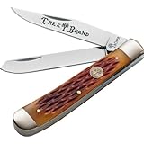 Boker 110732 Ts Trapper Pocket Knife with 3 In. Straight Edge Blade, Brown