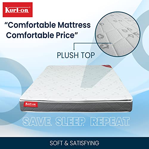Image of Kurl-On Mattress | Mattress King Bed, Bonnell Spring Mattress, 6-Inch Bed Mattress, Mattress King Size, Spring Mattress (78x72x6 Inches, Medium Soft)-Plush TOP