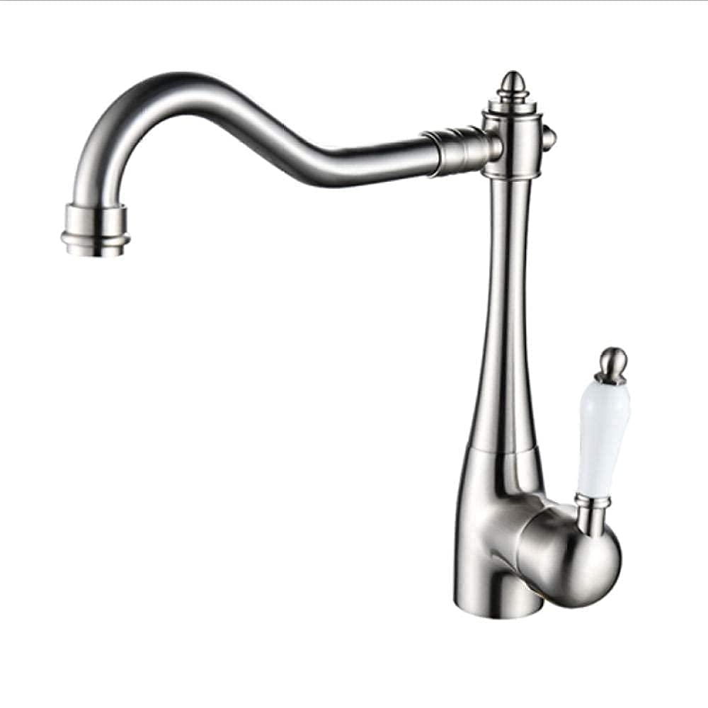DFGHNBVC Kitchen Faucets Deck Mounted Mixer Tap 360 Degree For Kitchen Faucet Rotation Spray Mixer Tap Brush_Nickel,Brushed Nickel