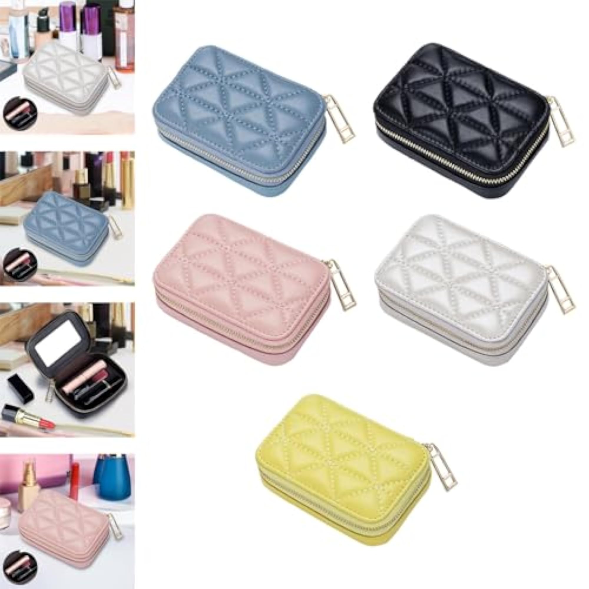 Portable Lipstick Case with Mirror, Holiday Gift
