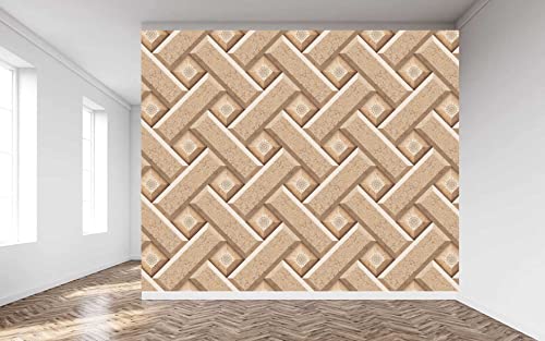Image of CABANA HOMES Wall Stickers DIY Decal 3D Brick Wallpaper for Wall (45 x 125 cm, 2 Rolls) (12 sq. ft) Decorative Self Adhesive Lobby Haal Furniture Wardrobe, Beige