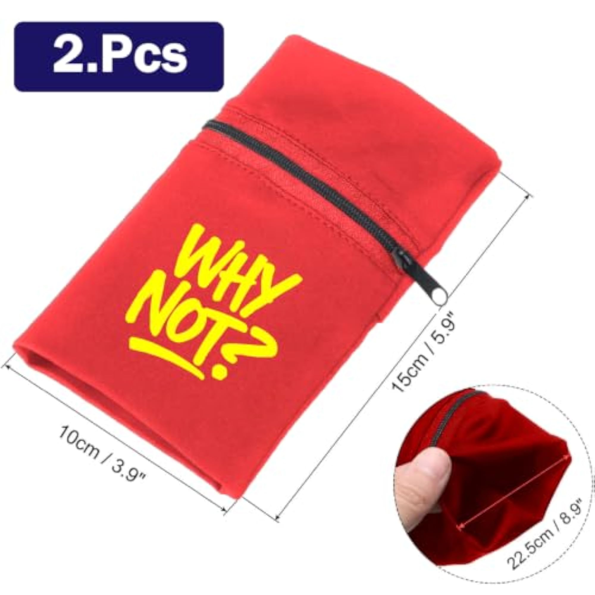 Red Wrist Strap Wallet Pouch, Small Organizer for Travel