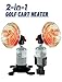 2-in-1 7200 BTU Golf Cart Heater Propane with Storage Box, Adjustable Cup Holder & Camping Base, Compatible with EZGO, Club Car, Yamaha, and More, Golf Cart Accessories (Propane Tank Not Included)