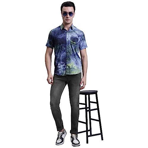 Image of Cantabil Cotton Denim Flat Front Mid Rise Full Length Regular Fit Casual Jeans for Men | Denim for Mens | Mens Full Length Cotton Casual Jeans (P MDNM00417A)