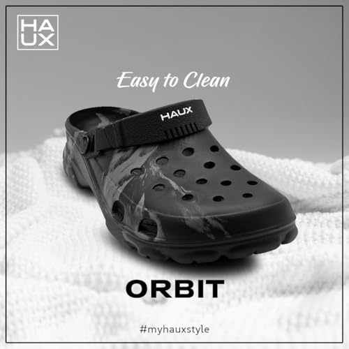 Image of HAUX Casual Clogs for Men | Soft & Comfortable EVA Slip-Ons | Lightweight Slippers & Everyday Wear Comfort Clogs for Men