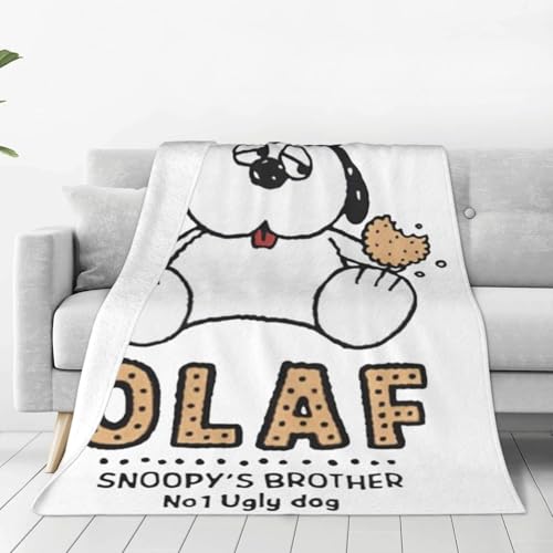 ブランケット スヌーピー オラフ 毛布 ひざ掛け フランネル毛布 マイクロファイバー 軽量 暖かい 四季対応 子供用 保育園 オフィス 旅行 出張 車内 キャンプ 冷房対策 125cm x 100cm