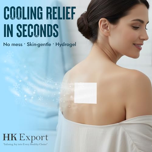 Image of Pain Relief Patch (20 Pcs) | Cooling Hydrogel Patches for Back, Neck, Knee, Shoulder & Muscle Pain,Patch Pain Reliever | Skin-Friendly Flexible Fabric | Individually Packed for Travel, Cramps & Body Pain Relief