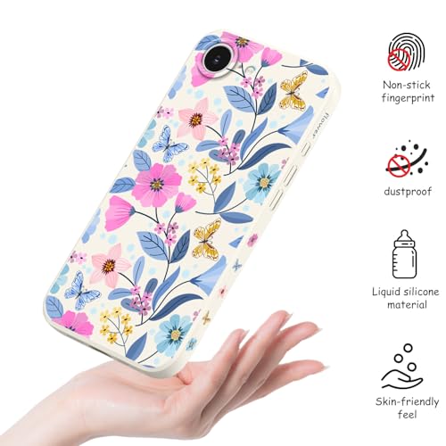 Coque iPhone 16E anti-rayures et flexible en silicone fin fleur de riz - 4