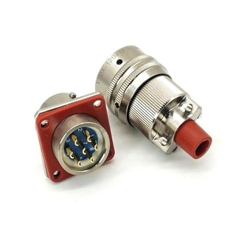 Conectores eléctricos circulares Y50X de 7 pines con terminación macho y hembra 6