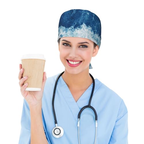 Image of Unisex Adjustable Surgical Sweatband - Elastic Bandage Cap - Scrub Caps for Nurse Working Cap