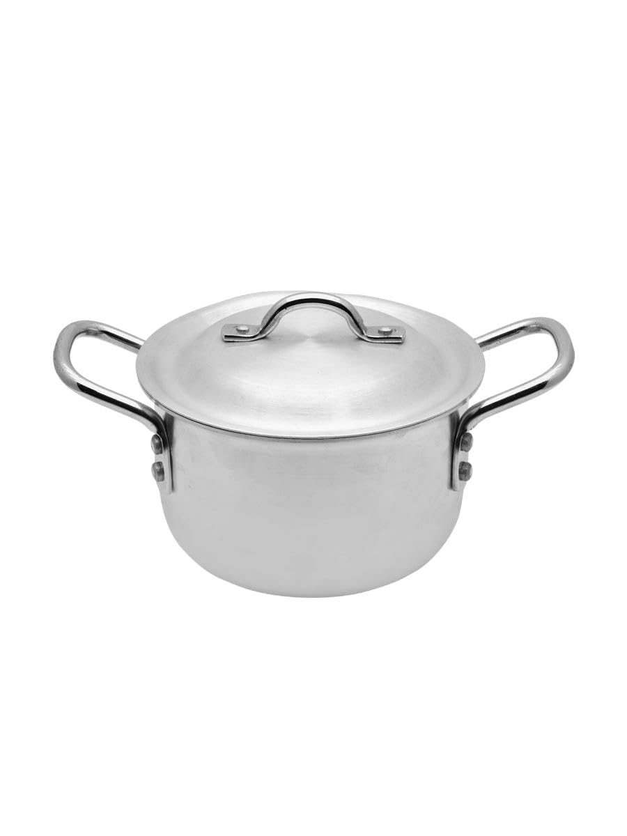 – Raj Aluminium 5 PC Cooking Pot Set, Cookware Set with Lid ‎, RATP01, Cooking Pot , Curry Pot , Compact Cooking Pot
