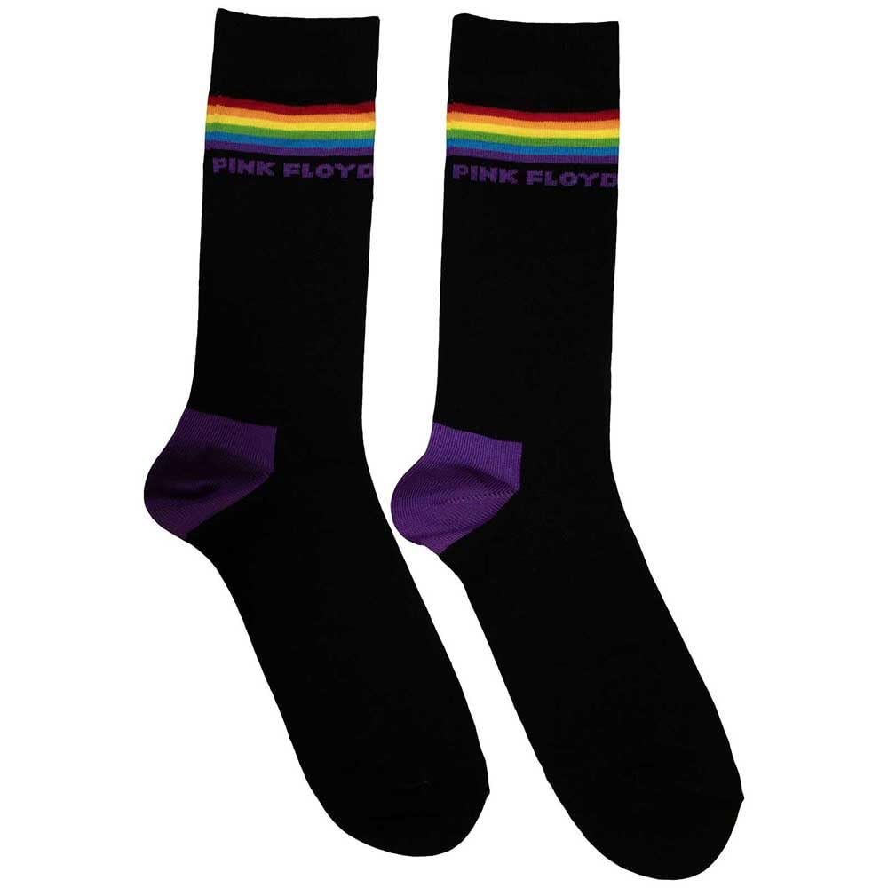 Rock Off officially licensed products Pink Floyd Prism Stripes Band Logo Ankle Socks One Size