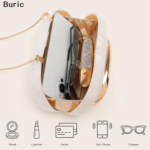 Image of Acrylic Clutch Purse for Women Marbling Evening Wedding Handbags Acrylic Shell Box Purses for Party Prom Cocktail