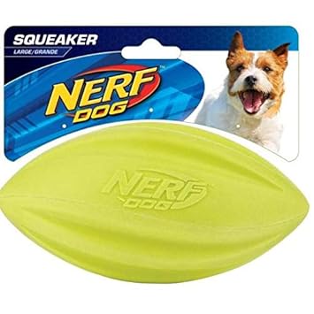 Nerf Dog 6.5in Squeak Foam Turbo Football - Green