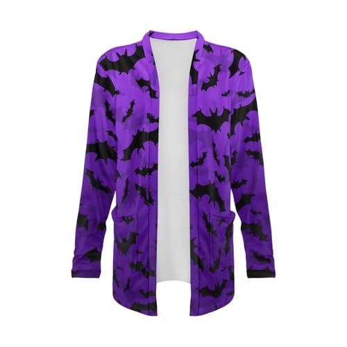 Image of Women's Lightweight Cardigans with Pockets Trendy Long Sleeve Open Front Cardigan Casual Tops Jackets Fall Oufits S-2XL