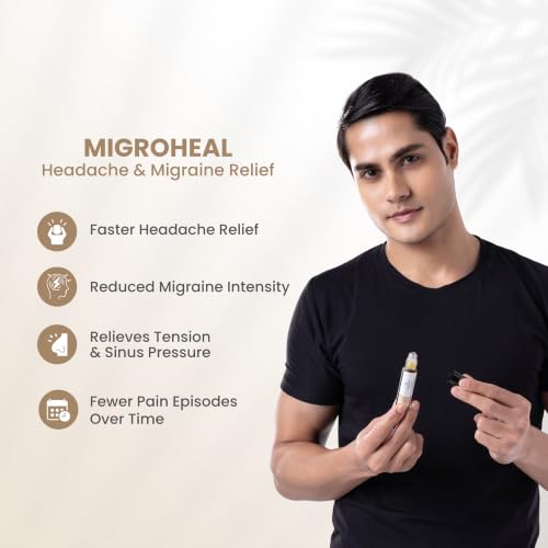 Image of Migroheal Relief Roll-On, For Headache & Migraine Relief, Natural Skin-Friendly Balm (10ml) (Pack of 1)
