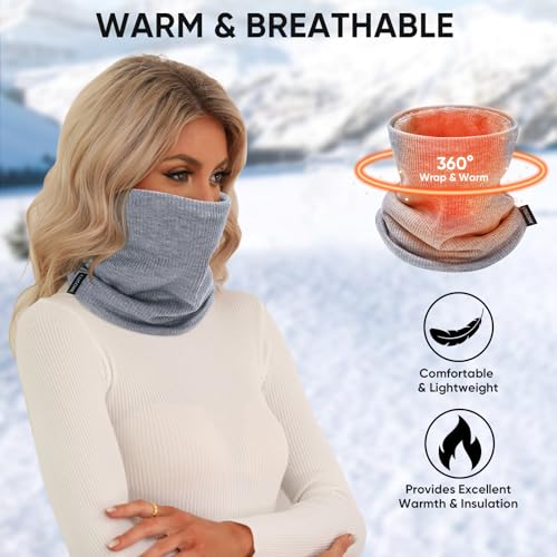 Image of TICONN Neck Gaiter Face Cover Scarf, Neck Warmer Breathable Sun & Wind-proof for Skiing Fishing Hiking Cycling