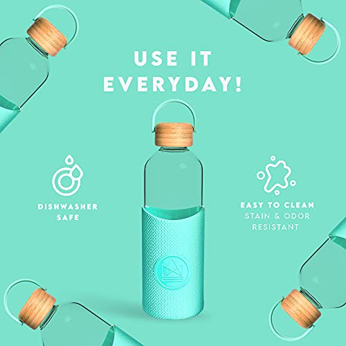 Neon Kactus Glass Water Bottle, Free Spirit, 1000 ml - Image 3
