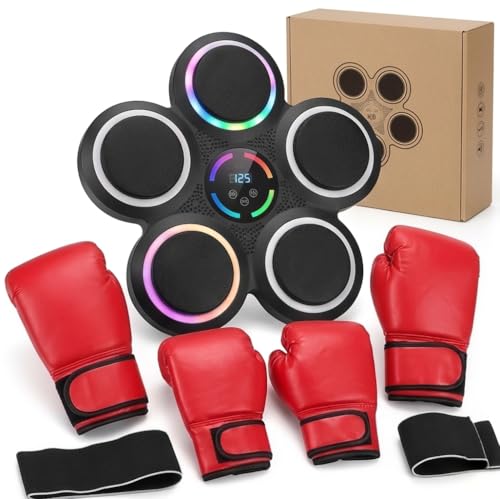 Machine de boxe musicale Bluetooth jeu mural interactif avec gants de boxe