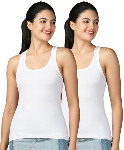 Image of Lux Cozi Women's Cotton Regular Fit Racerback Tank Top | Pack of 2