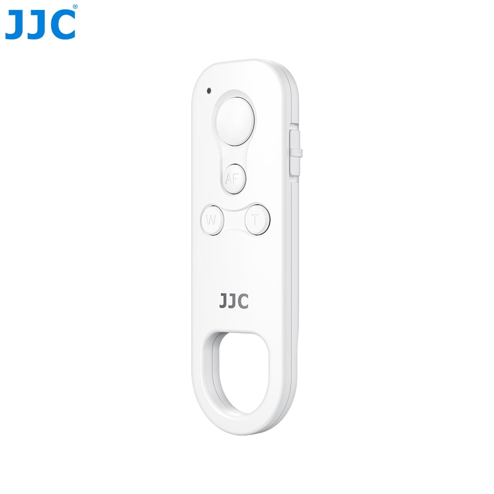 JJC BR-E1 Télécommande Bluetooth sans Fil pour Canon EOS R1 R100 R8 R50 R6MkII R10 R7 R3 M50MkII R5 R6 R RP 6DII 90D 77D 850D 200DII M200 PowerShot V10 G5X MarkII G7XIII SX700 HS, Blanc