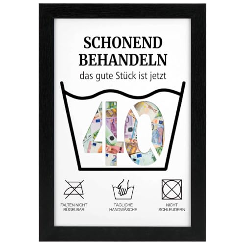 MorLuks Geldgeschenke Geburtstag 40, Bilderrahmen Geldgeschenk, 40. Geburtstag Frauen & Männer, Schonend Behandeln 40, Lustige Geldgeschenke Verpackung für Freunde Familie MorLuks Geldgeschenke Geburtstag 40, Bilderrahmen Geldgeschenk, 40. Geburtstag Frauen & Männer, Schonend Behandeln 40, Lustige Geldgeschenke Verpackung für Freunde Familie