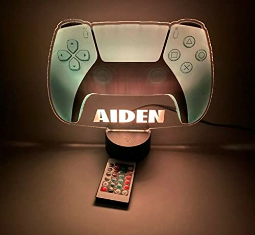 Lámpara de mesa LED multicolor con mando personalizado miniatura 7