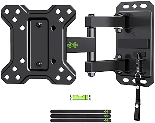 USX MOUNT Full Motion TV Wall Mount for Most 10-26 Inch LED, Flat Screen TVs Lockable RV Mount on Motor Home Camper Truck Marine Boat Trailer TV Mount up to 33 lbs VESA 100x100mm Easy One Step Lock