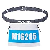 [TRIWONDER] ゼッケンベルト ランニングベルト レースナンバーベルト ループ付き トライアスロン マラソン サイクリング 男女兼用 レースベルト ナンバーベルト (グレー)