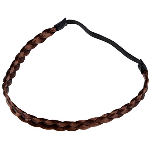SODIAL(R)Braided hair headband hair headwrap (brown)